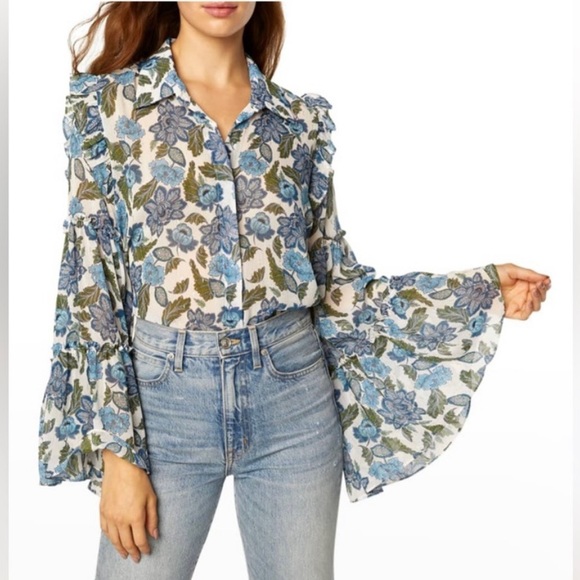 Misa Los Angeles Tops - Misa Los Angeles floral long sleeves blouse size XS